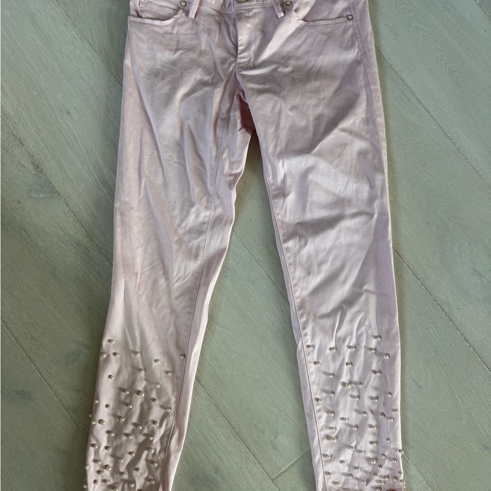 Lilly Pulitzer Blush Pink Pants with pearls- 2